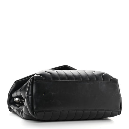 Saint Laurent Calfskin Y Quilted Monogram Medium Loulou Chain Satchel Black 4 of 14