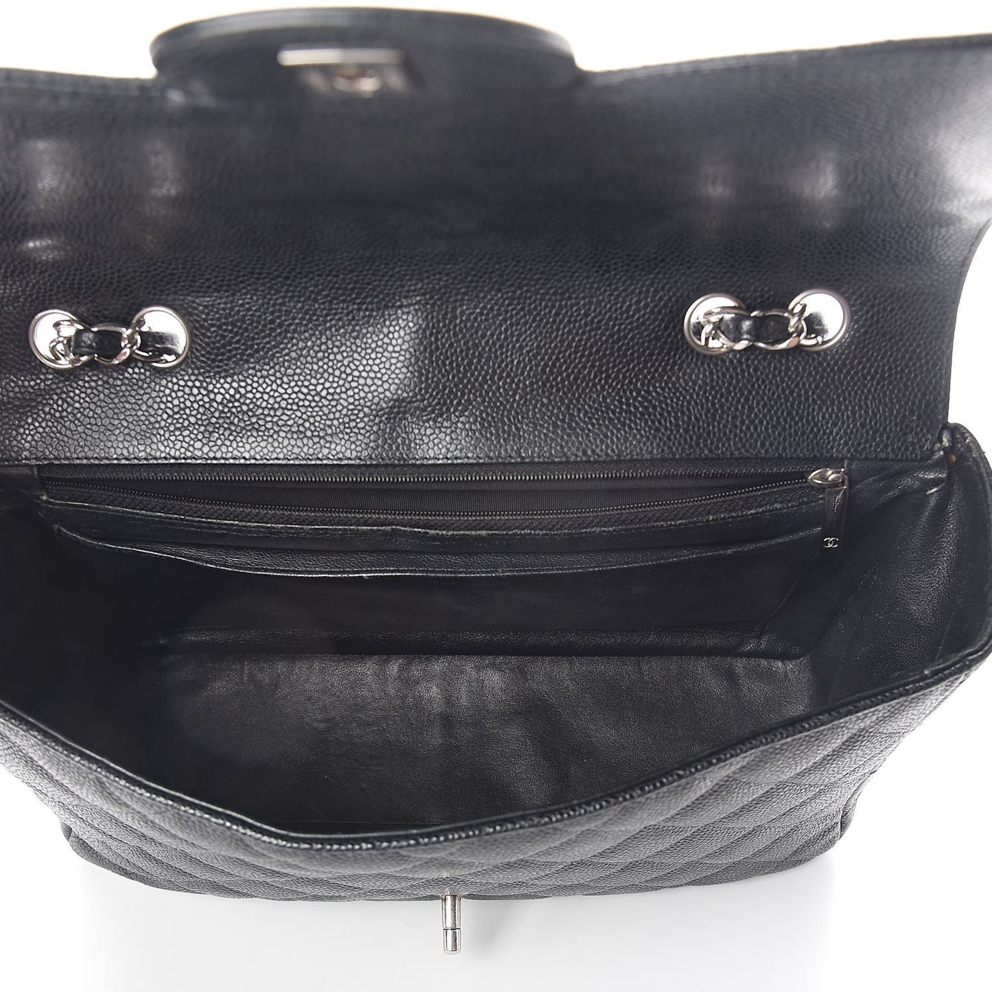 Caviar Quilted Jumbo Single Flap Black