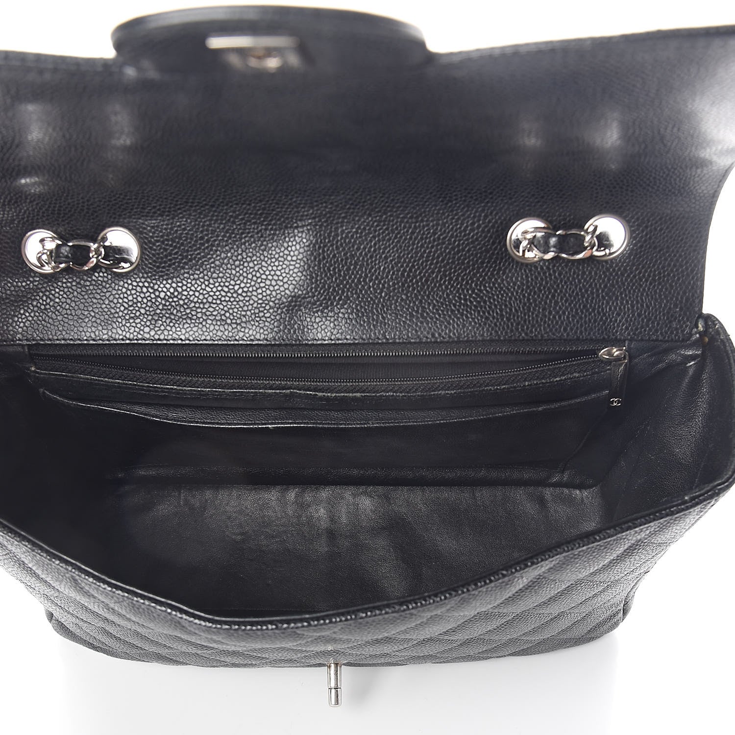 Chanel Caviar Quilted Jumbo Single Flap Black 5 of 20