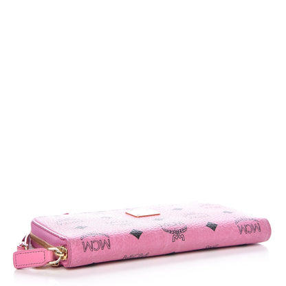 MCM Visetos Large Zip Around Wallet Pink 4 of 6