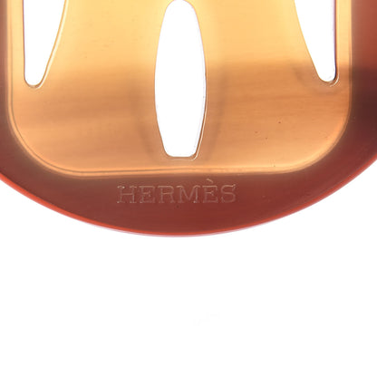 Hermes Buffalo Horn Lacquer Tonkin Necklace Orange 4 of 5