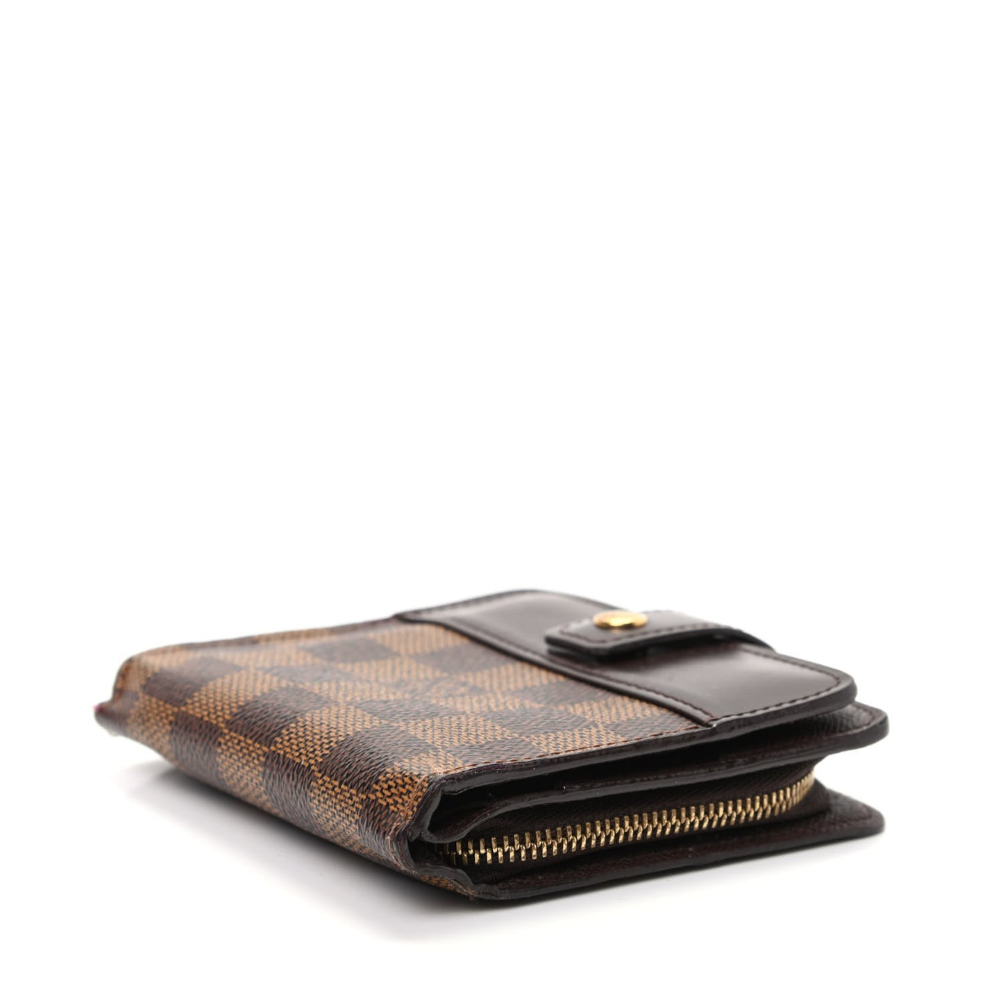 Damier Ebene Zippe Zipped Compact Wallet