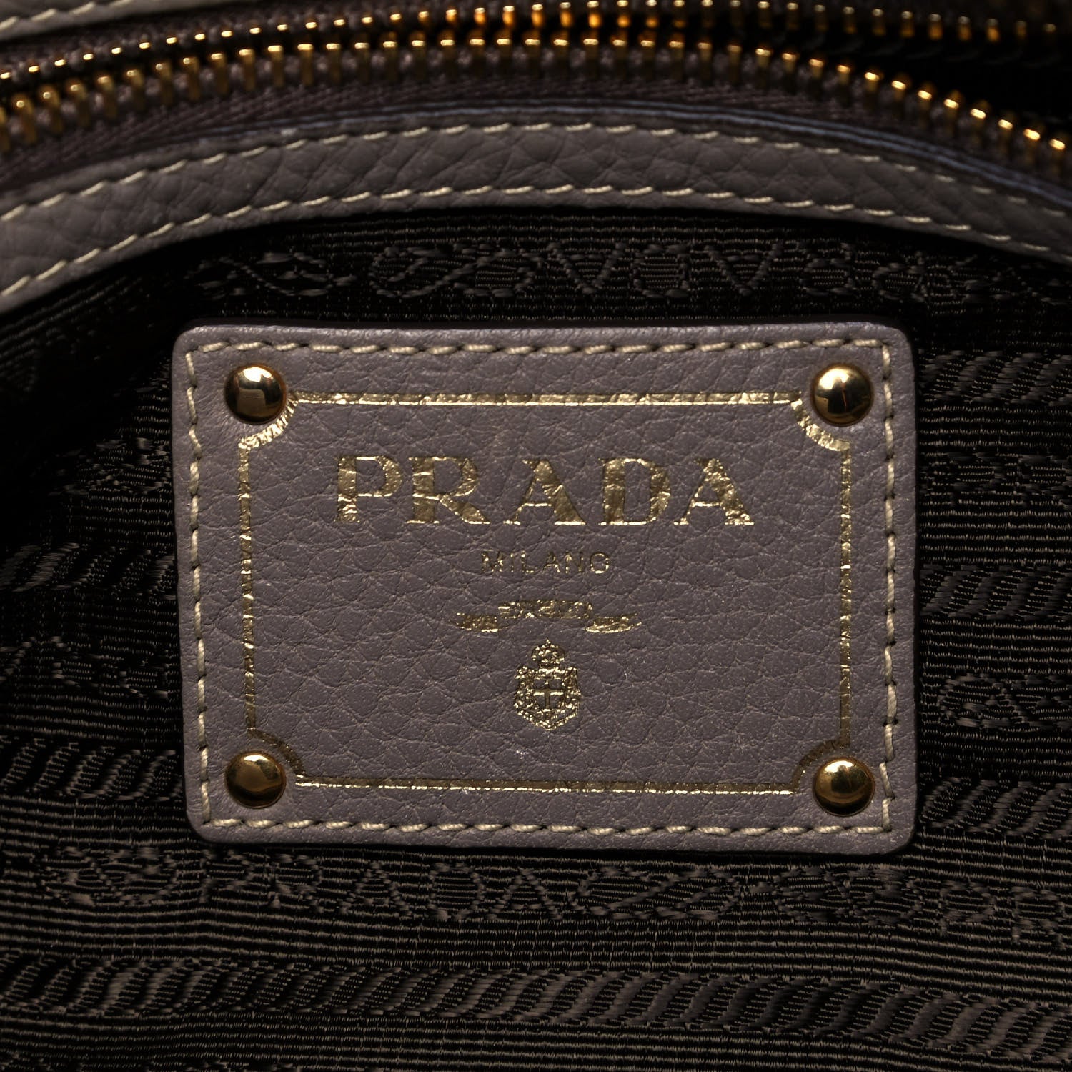 Prada Vitello Daino Chain Satchel Argilla 8 of 9