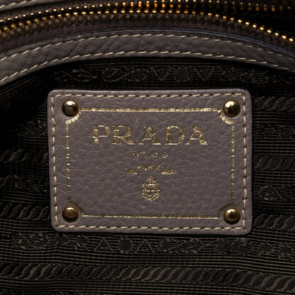 Prada Vitello Daino Chain Satchel Argilla 8 of 9