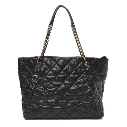 Chanel Glazed Caviar Coco Pleats Tote Black 1 of 15