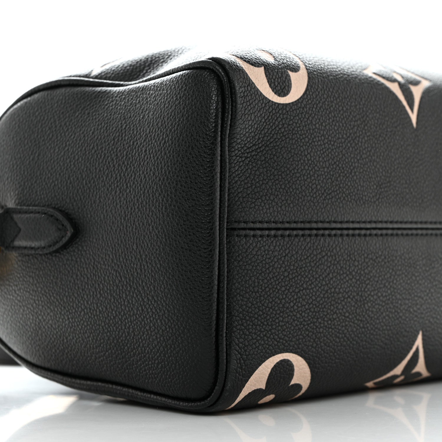 Louis Vuitton Empreinte Monogram Giant Speedy Bandouliere 25 Black Beige 7 of 8