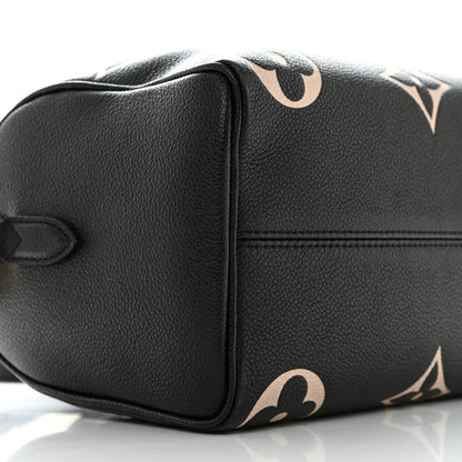 Louis Vuitton Empreinte Monogram Giant Speedy Bandouliere 25 Black Beige 7 of 8