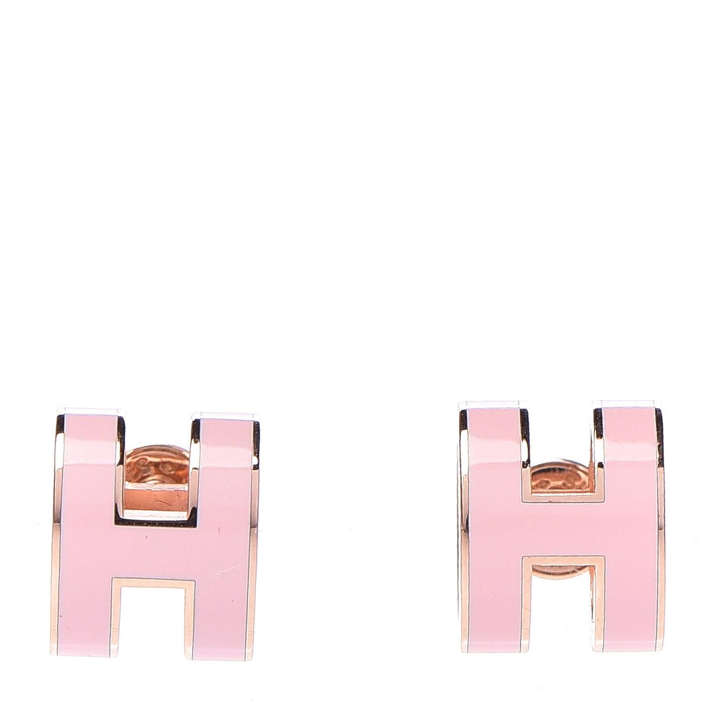 Rose Gold Lacquered Pop H Earrings Rose Dragee