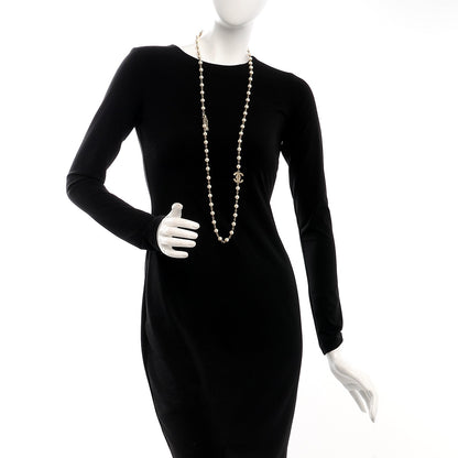 Chanel Pearl CC Long Necklace Gold 2 of 6