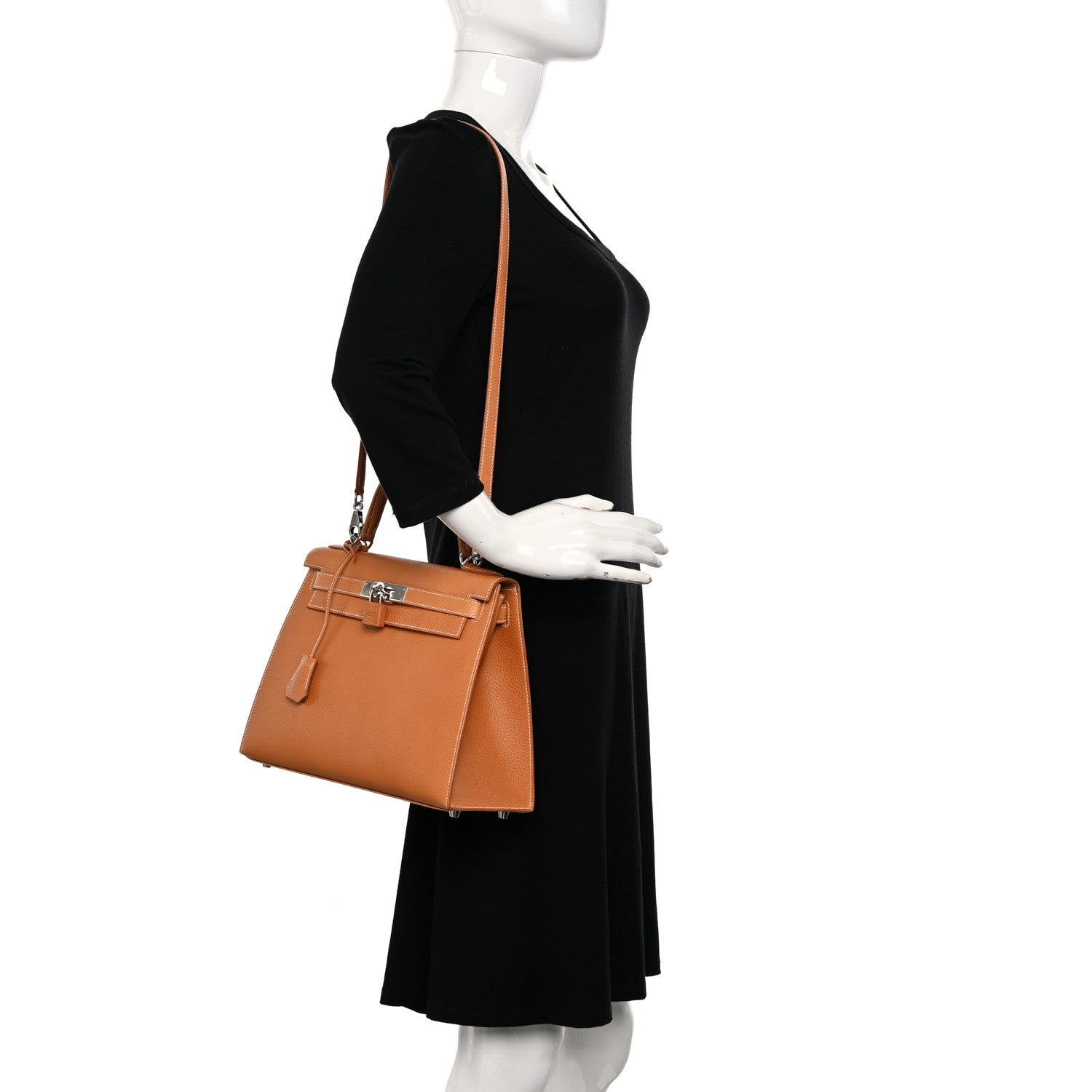 Hermes Vache Naturelle Grainee Kelly Sellier 28 Naturel Sable 2 of 12