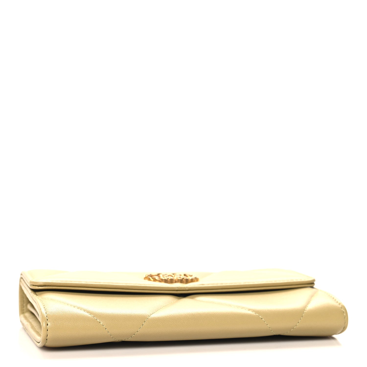 Chanel Lambskin Quilted Chanel 19 Flap Wallet Light Green 4 of 8