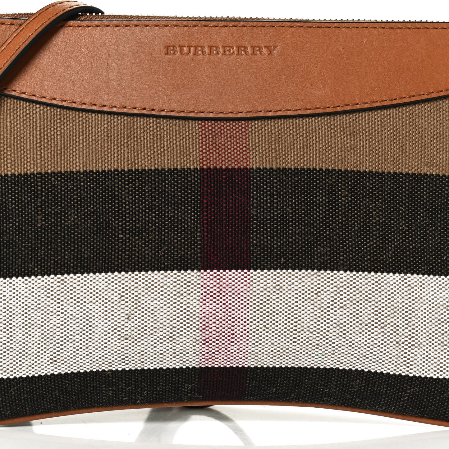 Mega Check Peyton Crossbody Clutch Bag Saddle Brown