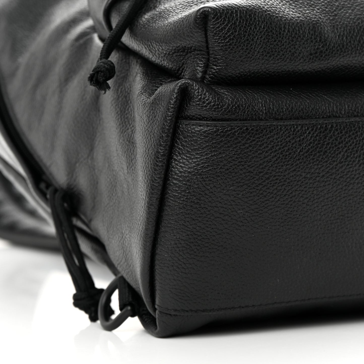 Grained Calfskin Small Explorer Backpack Black
