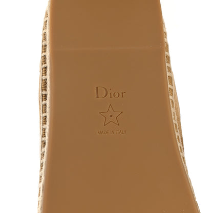 Christian Dior Calfskin Suede Shearling Granville Espadrille Boots 36 Natural 6 of 9