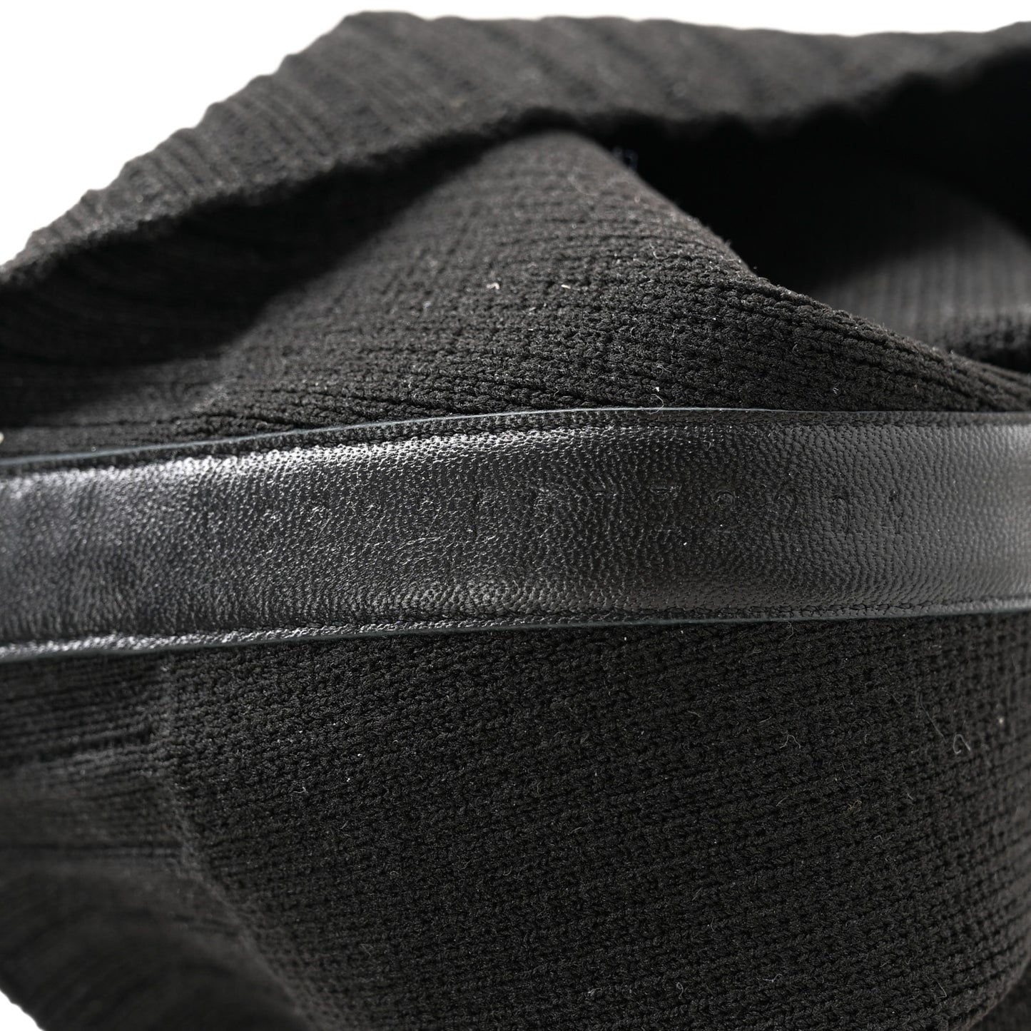 Knit Calfskin Fontaine 60 Boots 39.5 Black