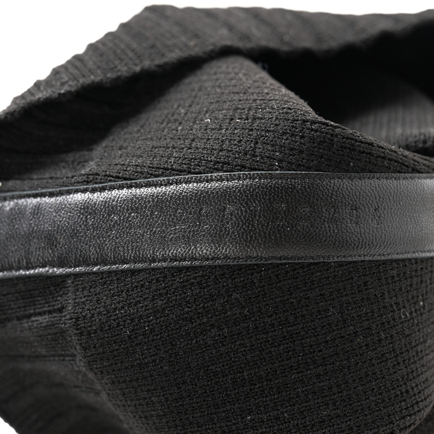 Hermes Knit Calfskin Fontaine 60 Boots 39.5 Black 7 of 9