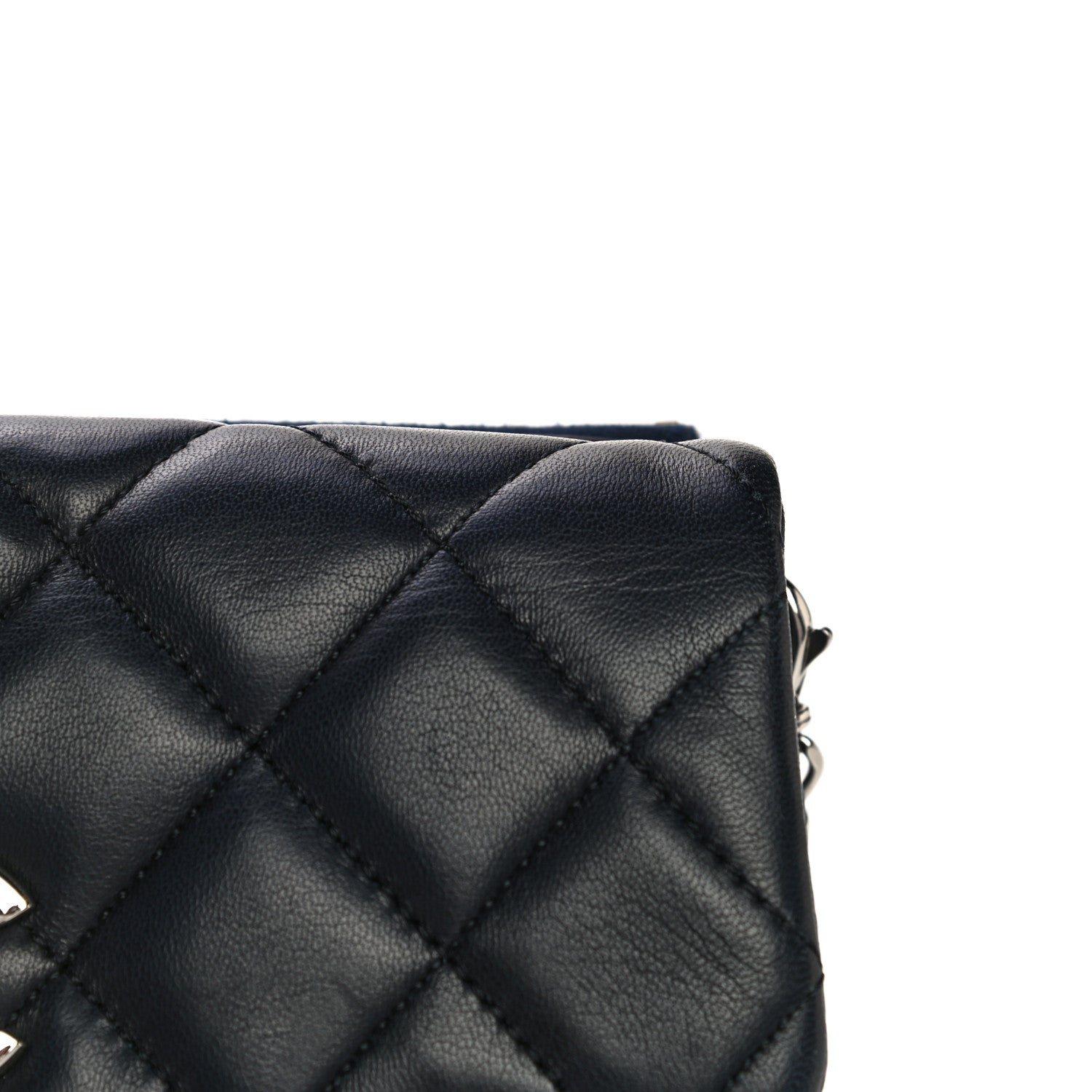 Chanel Lambskin Quilted Daily Zippy Crossbody Navy 12 of 17