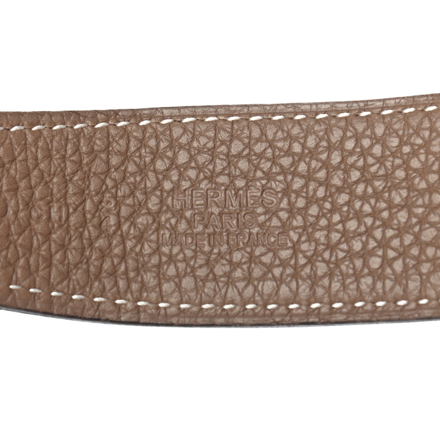 Box Togo 32mm Guilloche H Belt 80 Black Etoupe