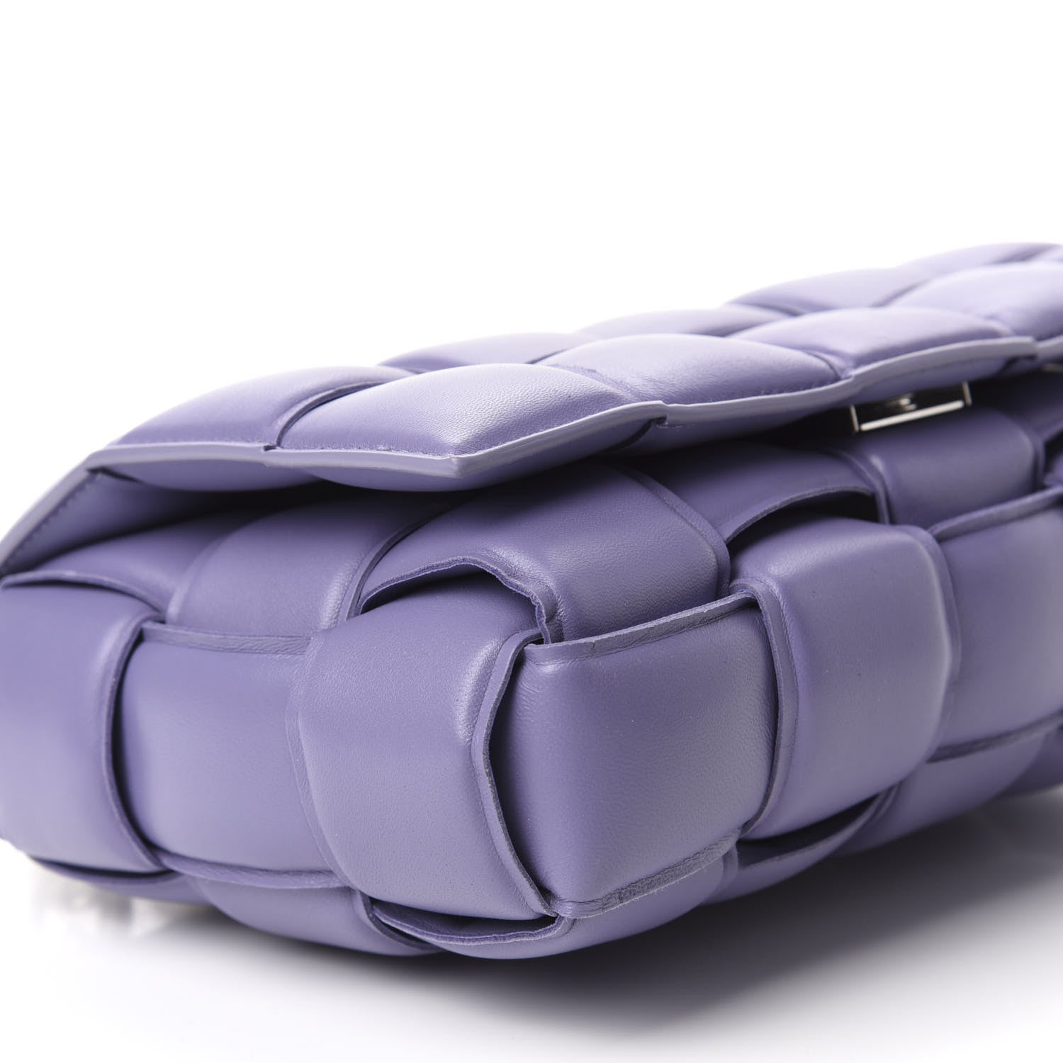 Bottega Veneta Lambskin Maxi Intreccio Padded Chain Cassette Crossbody Bag Lavender 6 of 9