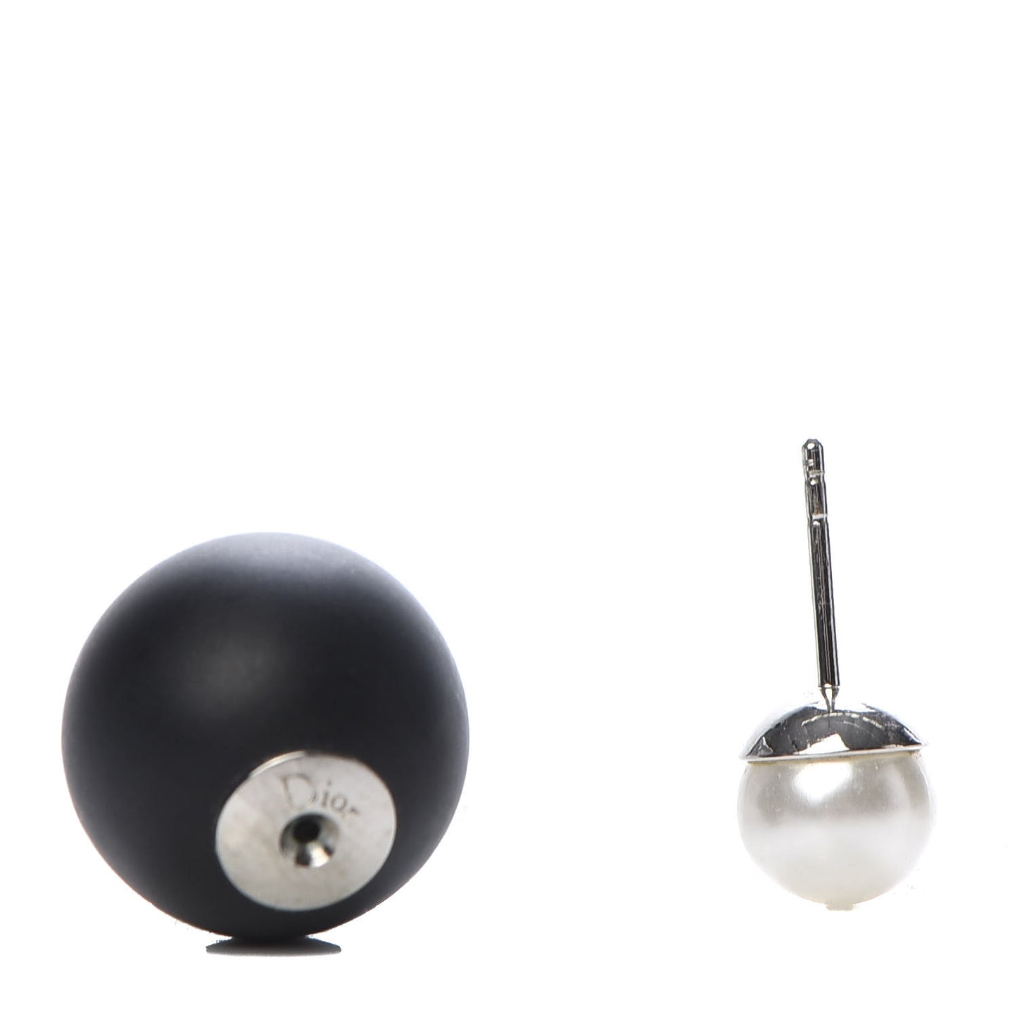 Mise En Dior Tribal Earrings Matte Black Pearl