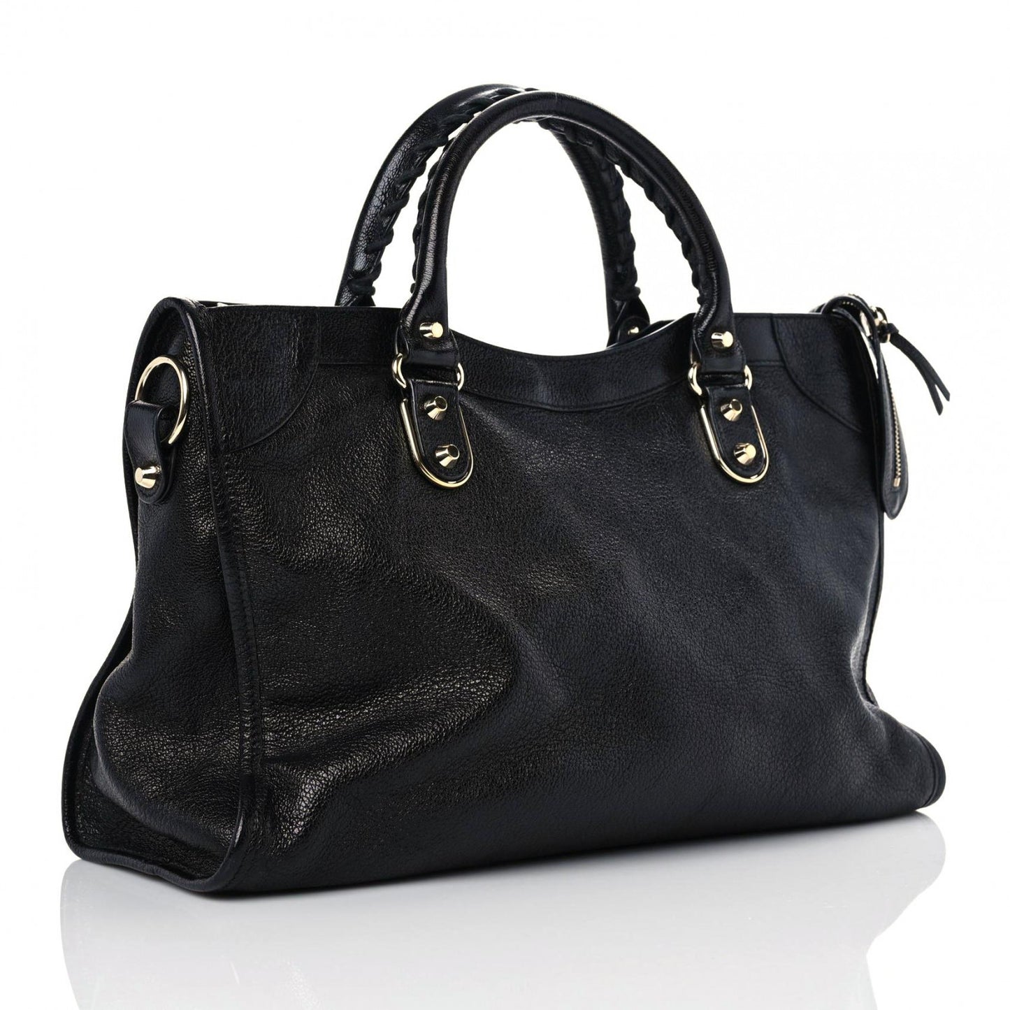 Chevre Gold Metallic Edge Hardware City Black