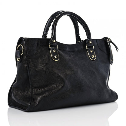 Balenciaga Chevre Gold Metallic Edge Hardware City Black 3 of 10
