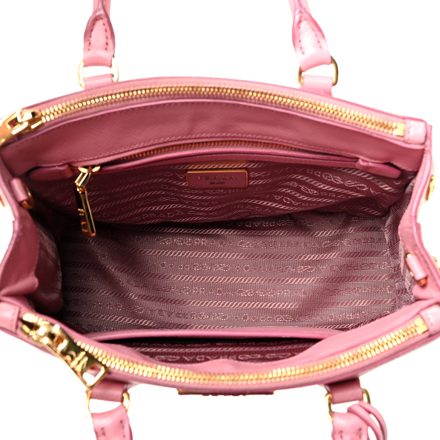 Saffiano Mini Galleria Double Zip Tote Petalo