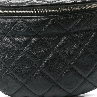 Chanel Grained Calfskin Quilted Waist Belt Bag Black 9 of 12