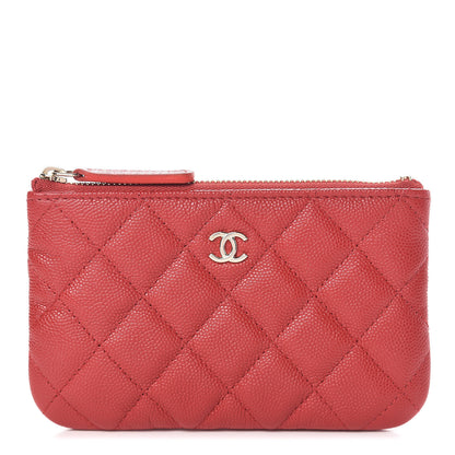 Chanel Caviar Quilted Small Cosmetic Case Red 1 of 8