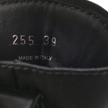 Prada Spazzolato Rois Nylon Metal Triangle Logo Monolith Pouch Pocket 55mm Boots 39 Black 7 of 12