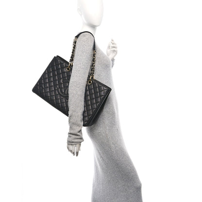 Chanel Caviar Quilted XL Grand Shopping Tote GST Black 2 of 10