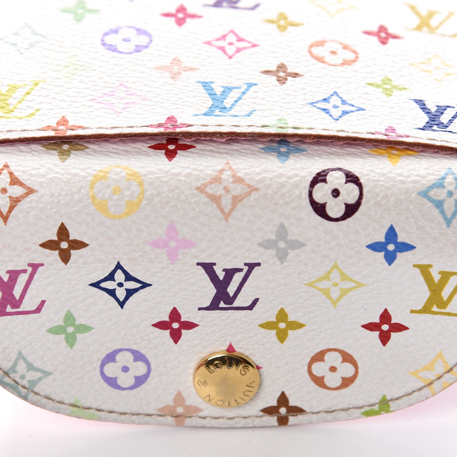 Louis Vuitton Monogram Multicolor Business Card Holder White Litchi 8 of 10