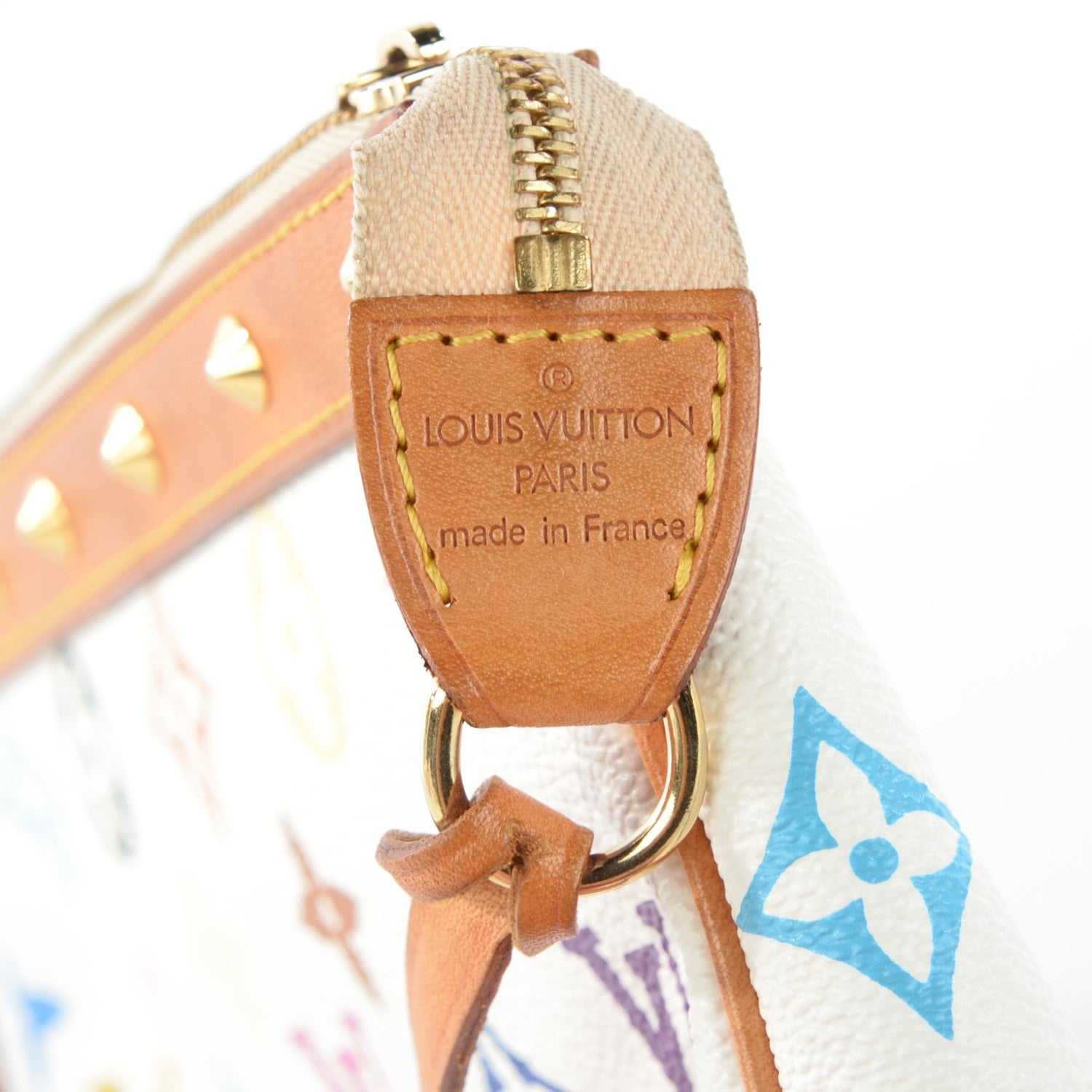 Louis Vuitton Monogram Multicolor Pochette Accessories White 5 of 8