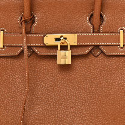 Hermes Taurillon Clemence Birkin 30 Gold 8 of 14