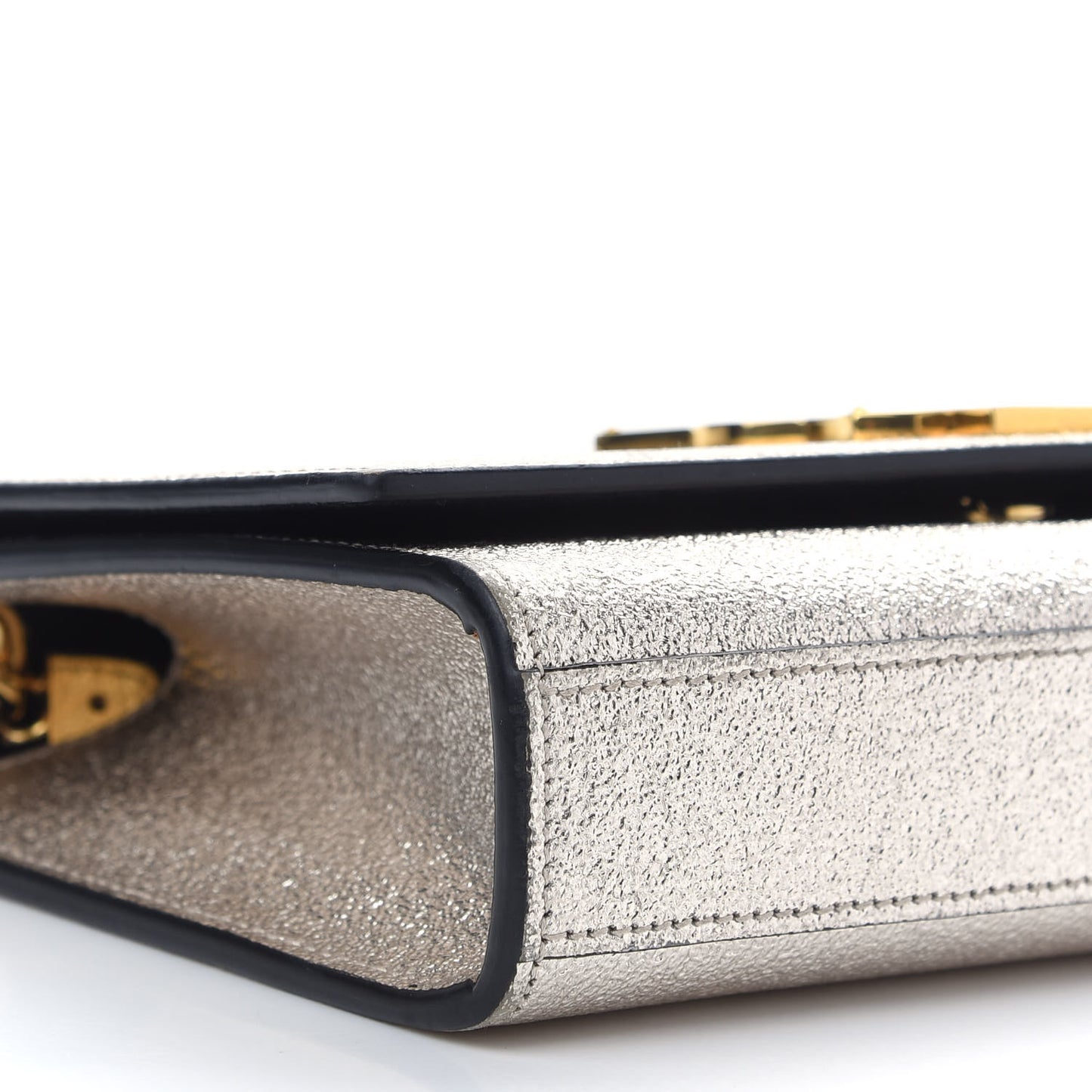 Metallic Calfskin Small Classic Monogram Kate Satchel Pale Gold