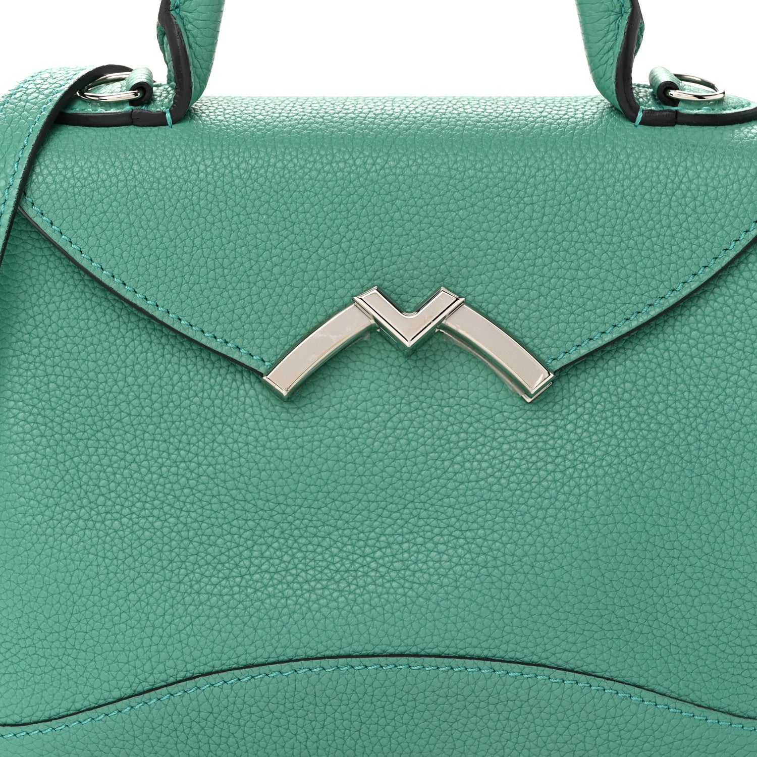 Moynat Taurillon Blush Calfskin Gabby BB Turquoise 7 of 12