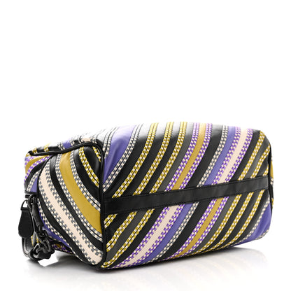 Bottega Veneta Nappa Diagonal Stripe Boston Lavender Black Multi 4 of 10