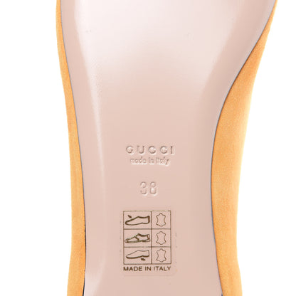 Gucci Kid Scamosciato GG Marmont Fringe Flats 38 Crystal Copper 6 of 9