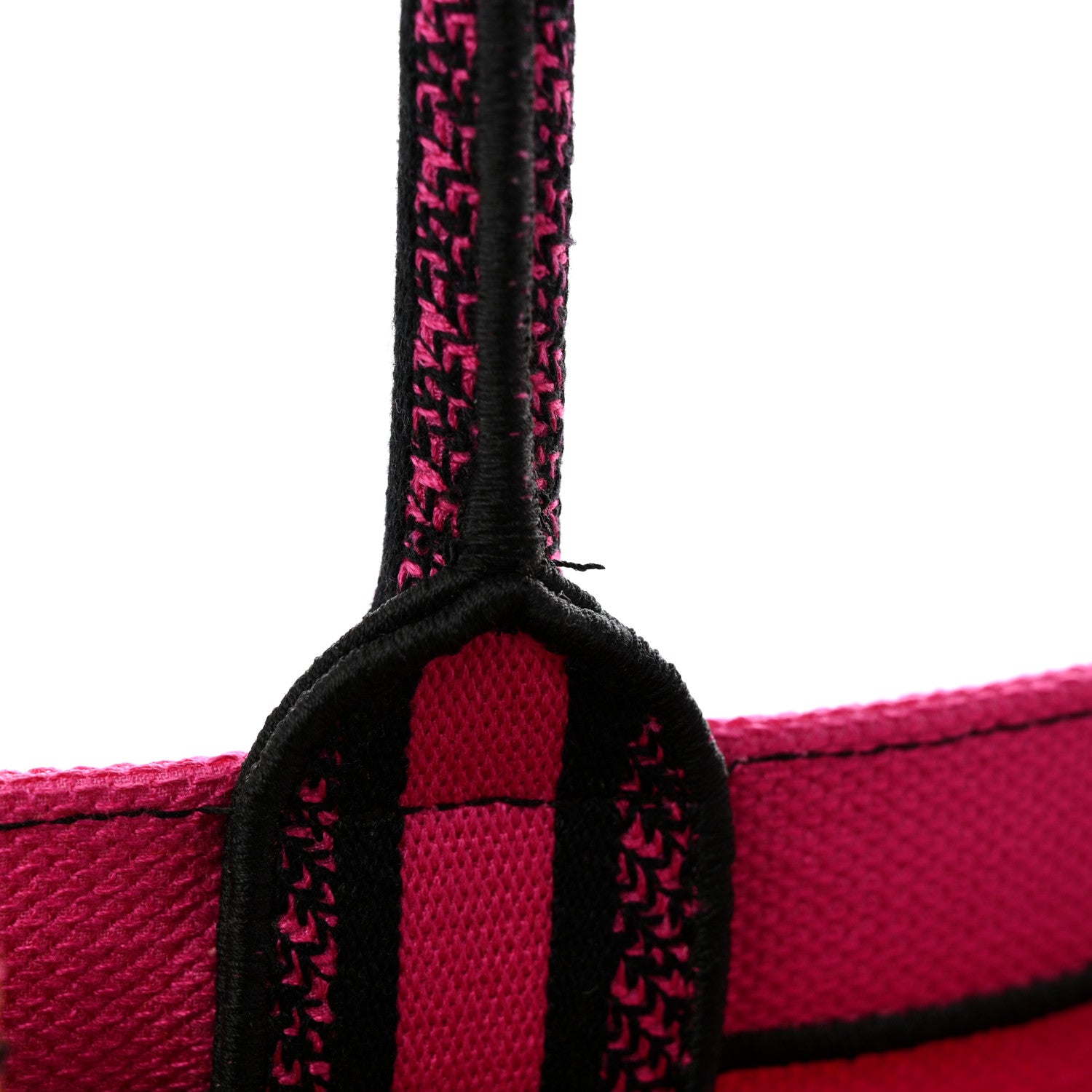 Christian Dior Canvas Embroidered Large Jungle Pop Book Tote Fuchsia Multicolor 11 of 13