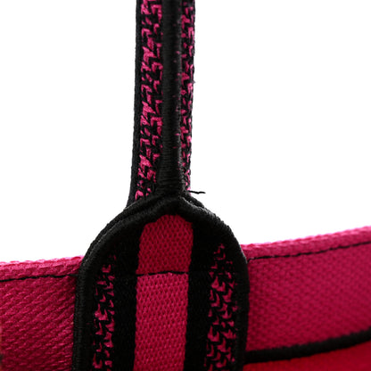 Christian Dior Canvas Embroidered Large Jungle Pop Book Tote Fuchsia Multicolor 11 of 13