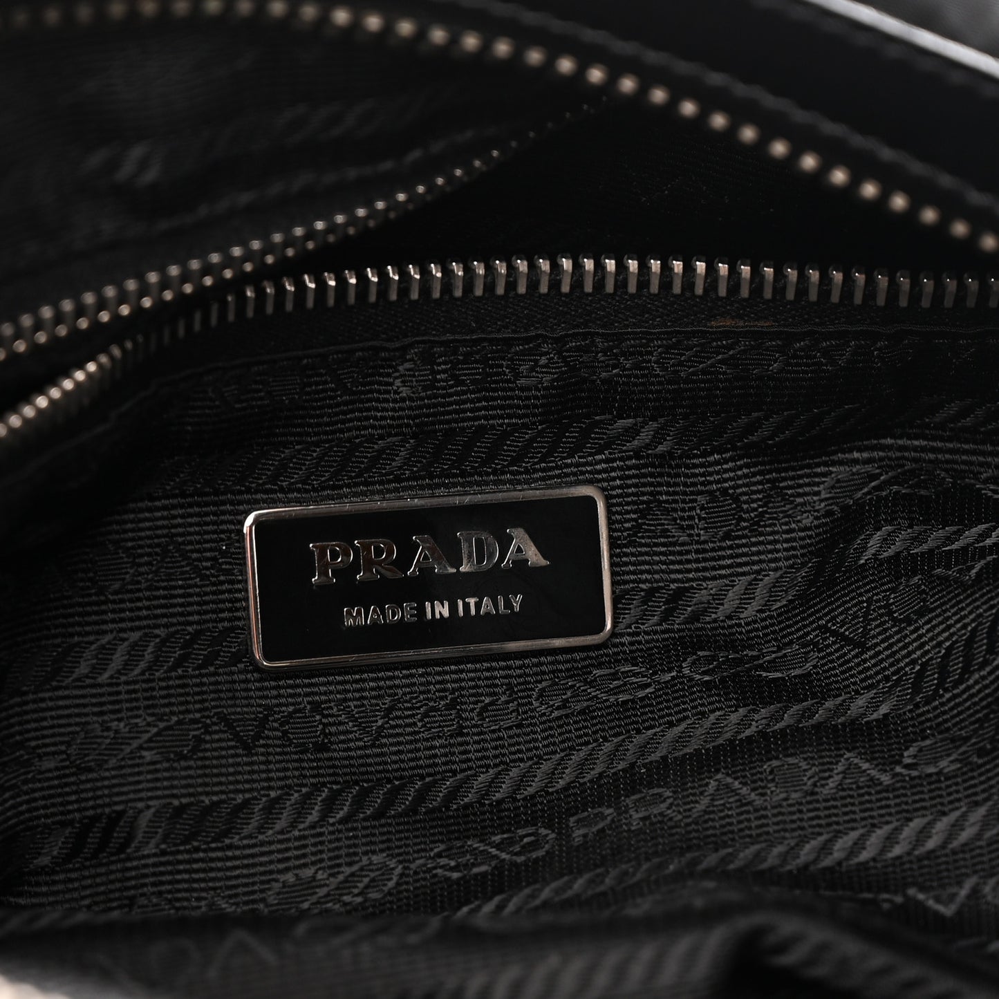 Tessuto Nylon Zip Hobo Black