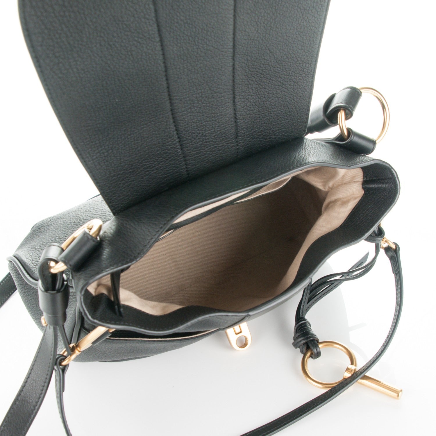 Chloe Lambskin Small Lexa Shoulder Bag Black 6 of 9