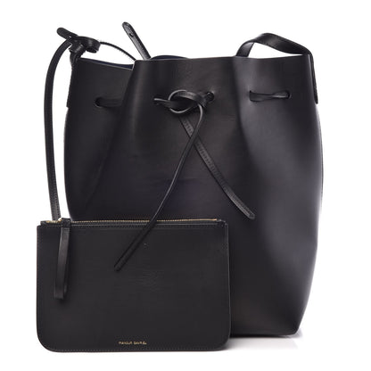 Mansur Gavriel Vegetable Tanned Calfskin Bucket Bag Black 1 of 9