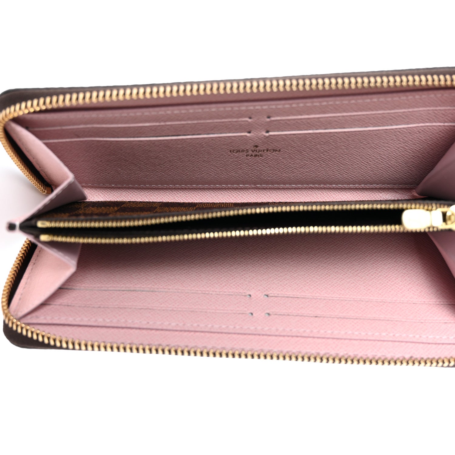 Louis Vuitton Damier Ebene Clemence Wallet Rose Ballerine 5 of 7