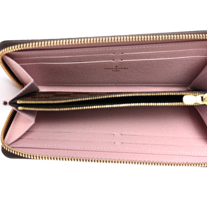 Louis Vuitton Damier Ebene Clemence Wallet Rose Ballerine 5 of 7
