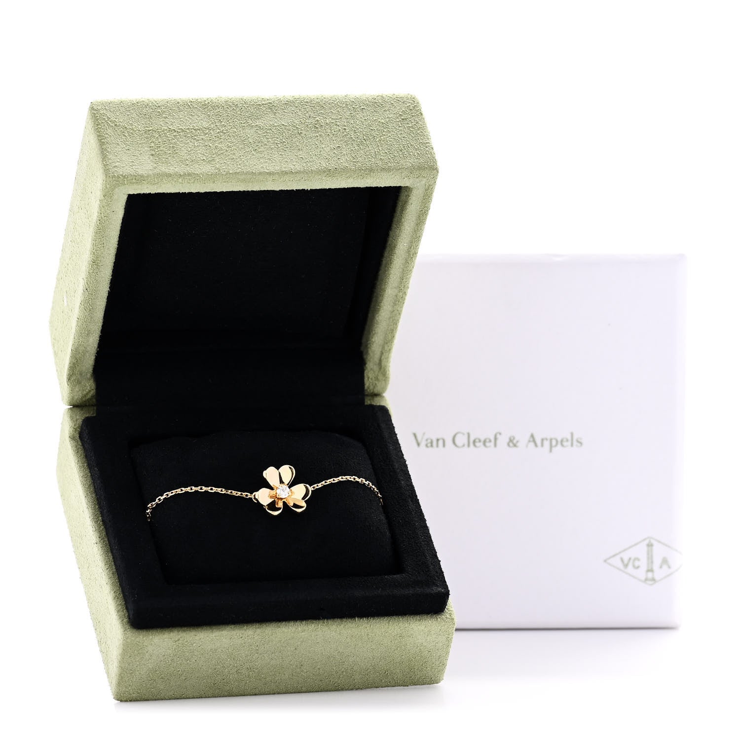 Van Cleef & Arpels 18K Yellow Gold Diamond Mini Frivole Bracelet 5 of 5