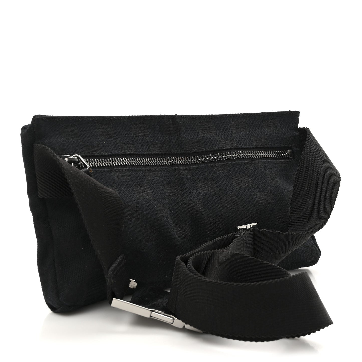 GG Monogram Double Pocket Belt Bag Black