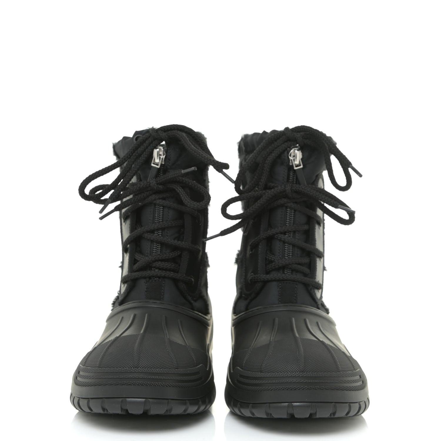 Christian Dior Rubber Nylon D-Venture Boots 37.5 Black 2 of 12