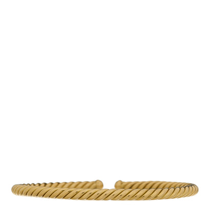 David Yurman 18K Yellow Gold 4mm Cablespira Bracelet 2 of 4