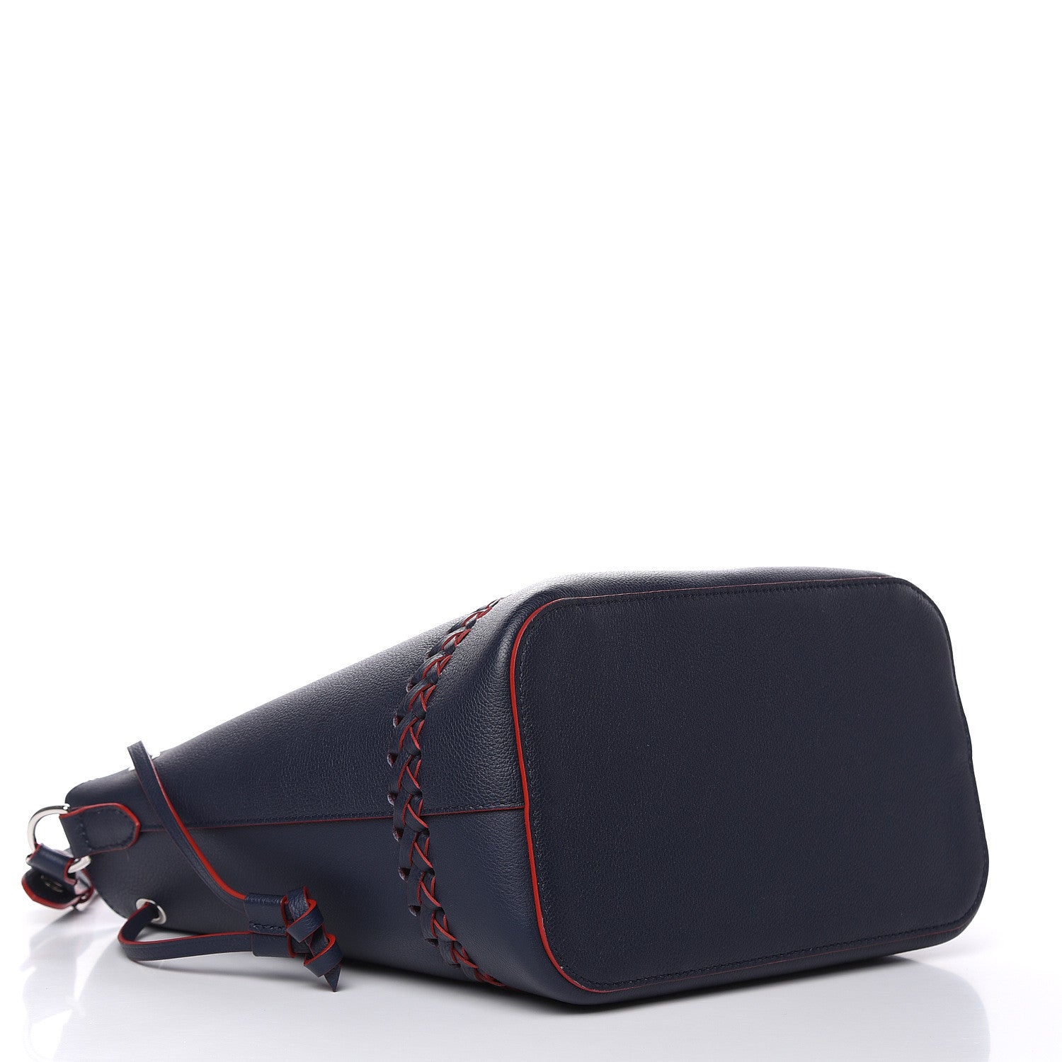 Louis Vuitton Soft Calfskin Braided Lockme Bucket Marine Rouge 4 of 9